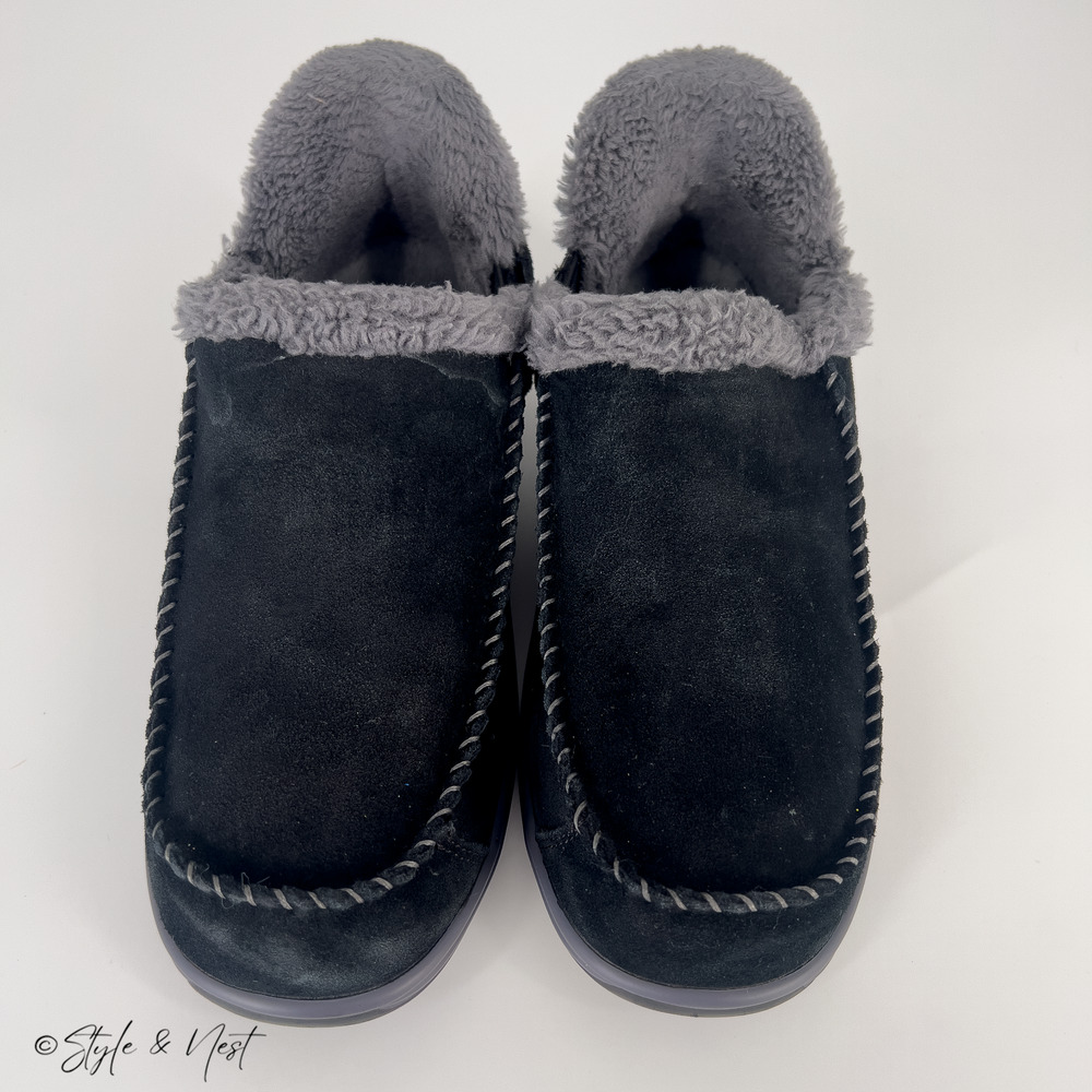 Orthofeet Women's Orthopedic Lorin Faux Fur Slippers Comfort Non Slip Size 6.5 - Picture 5 of 9